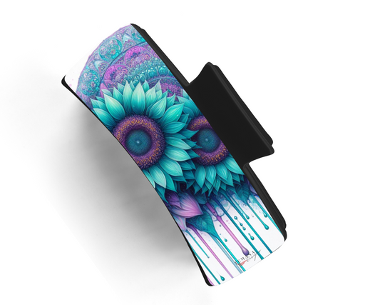 Teal Blooms Claw Clip